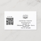 Carte De Visite *~* Logo Spa QR Chiropractor Massage Photo (Dos)