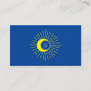 Carte De Visite logo spirituel soleil lune énergie guérison jaune