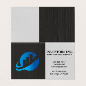 Carte De Visite Logo stock Market Graph | Financière (Extérieur déplié)