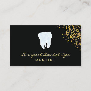 Carte De Visite Logo Studio Dental Dentist Black Parties scint