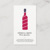 Carte De Visite Logo stylé de bouteilles de vin (Devant)