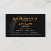 Carte De Visite Logo-Style mécanique de la vitesse 3D (Dos)