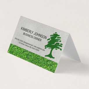 Carte De Visite Logo stylisé d'arbre   Entretien de pelouse
