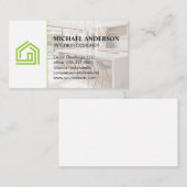 Carte De Visite Logo Stylisé Green Home | Cuisine moderne (Devant / Derrière)