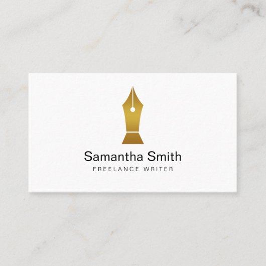 Carte De Visite Logo stylo Écrivain freelance et Écrivain de calli (Devant)