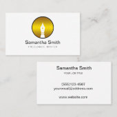 Carte De Visite Logo stylo Écrivain freelance et Écrivain de calli (Devant / Derrière)
