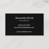 Carte De Visite Logo stylo Écrivain freelance et Écrivain de calli (Dos)