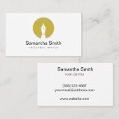 Carte De Visite Logo stylo Écrivain freelance et Écrivain de calli (Devant / Derrière)