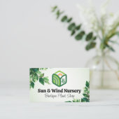 Carte De Visite Logo Sun Plante | Nature | FEUILLE (Debout devant)