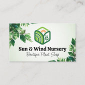 Carte De Visite Logo Sun Plante | Nature | FEUILLE (Devant)