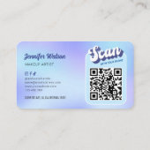 Carte De Visite Logo Super moderne Holographique Salon Spa QR Code (Dos)