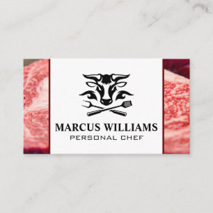 Carte De Visite Logo sur le bétail   Steaks