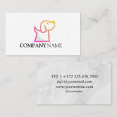 CARTE DE VISITE LOGO SUR LES ANIMAUX DE CHIEN (Devant / Derrière)