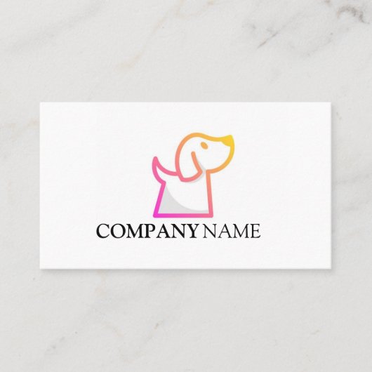 CARTE DE VISITE LOGO SUR LES ANIMAUX DE CHIEN (Devant)