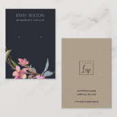 CARTE DE VISITE LOGO SUR L'ÉTABLISSEMENT FLORAL EARRY BLOSSOM (Devant / Derrière)