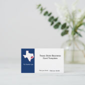Carte De Visite Logo sur l'état du Texas (Debout devant)