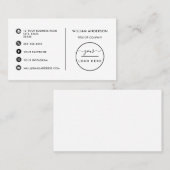 Carte De Visite Logo sur mesure - icônes de médias sociaux minimal (Devant / Derrière)