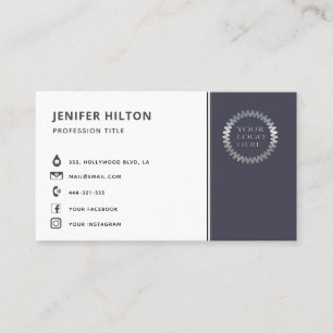 Carte De Visite Logo sur mesure - icônes de médias sociaux minimal