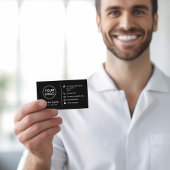 Carte De Visite Logo sur mesure - icônes de médias sociaux minimal