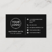 Carte De Visite Logo sur mesure - icônes de médias sociaux minimal (Devant)