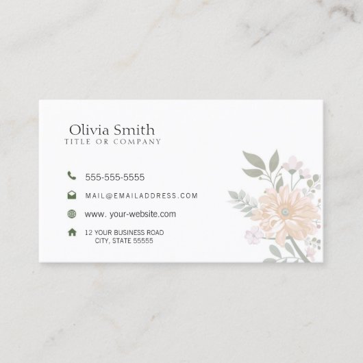 Carte De Visite Logo sur mesure - icônes de médias sociaux minimal (Devant)