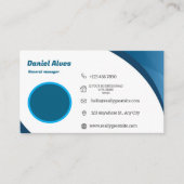 Carte De Visite Logo sur mesure - icônes de médias sociaux minimal (Devant)