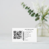 Carte De Visite Logo sur mesure - icônes de médias sociaux minimal (Debout devant)