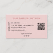 Carte De Visite Logo sur mesure Photo QR Pink Bakery (Dos)