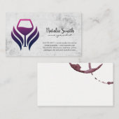 Carte De Visite Logo Tache de Vin | Fond Texturé (Devant / Derrière)