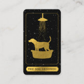 Carte De Visite Logo Tarot Chien Grooming Animateur Groomer Noir O (Devant)