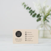 Carte De Visite Logo Taupe (Debout devant)
