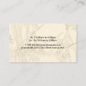 Carte De Visite Logo Tea Steaming | Feuilles de thé (Dos)