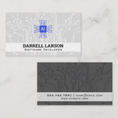 Carte De Visite Logo Tech | Ai | Fond Robotique (Devant / Derrière)