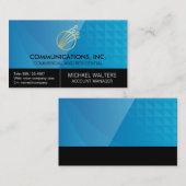 Carte De Visite Logo Tech Moderne | Arrière-plan Géométrique (Devant / Derrière)