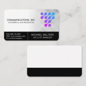 Carte De Visite Logo Tech Moderne | Entreprise de Communication de (Devant / Derrière)