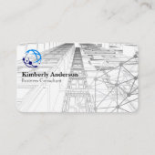 Carte De Visite Logo Tech Moderne | Schémas de Construction (Devant)