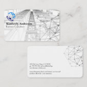 Carte De Visite Logo Tech Moderne | Schémas de Construction (Devant / Derrière)