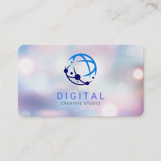 Carte de visite Logo Tech Réseau Numérique (Devant)