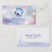 Carte de visite Logo Tech Réseau Numérique (Devant / Derrière)