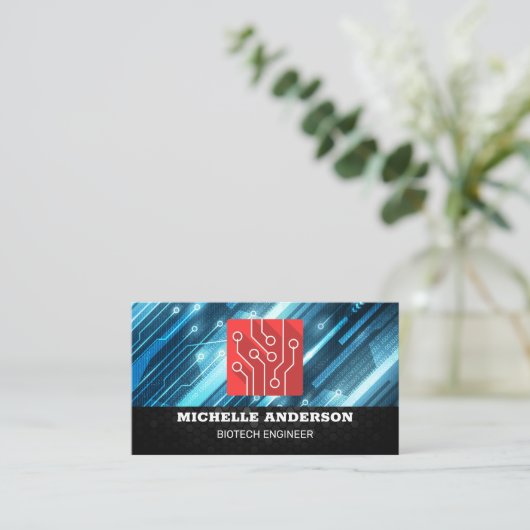 Carte De Visite Logo Techie | Modules circulaires (Debout devant)