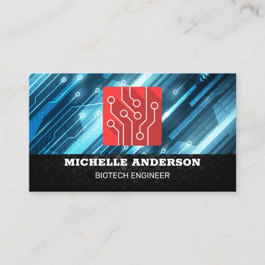 Carte De Visite Logo Techie | Modules circulaires (Devant)