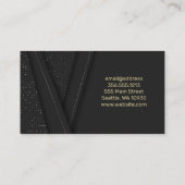 Carte De Visite Logo technique | Black Luxury Gold (Dos)