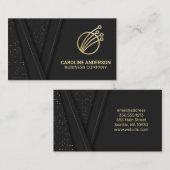 Carte De Visite Logo technique | Black Luxury Gold (Devant / Derrière)