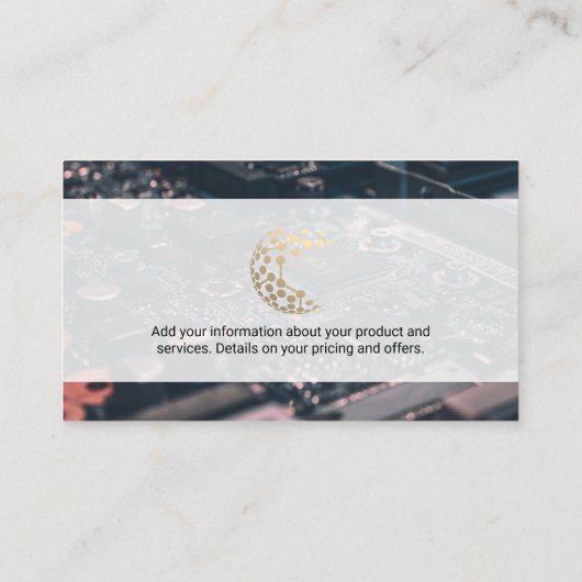 Carte De Visite Logo technique | Matériel informatique (Dos)