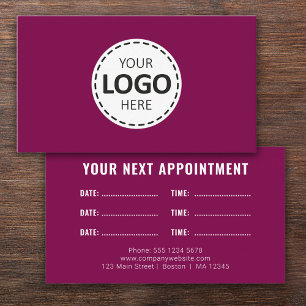 Carte De Visite Logo Téléchargement Moderne Simple Cerise Rendez-v