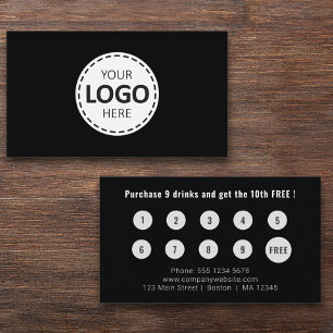 Carte De Visite Logo Télécharger Moderne Simple Loyauté Noire