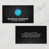 Carte De Visite Logo téléphonique 24 H du service à la clientèle (Devant / Derrière)