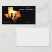 Carte De Visite Logo Texas Cowboys State of Texas (Devant / Derrière)