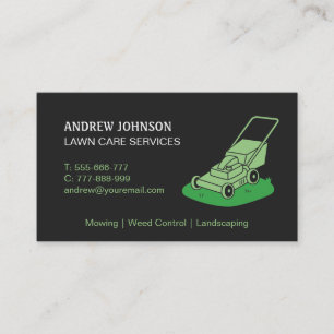 Carte De Visite Logo tondeuse à gazon, tonte professionnelle de pe