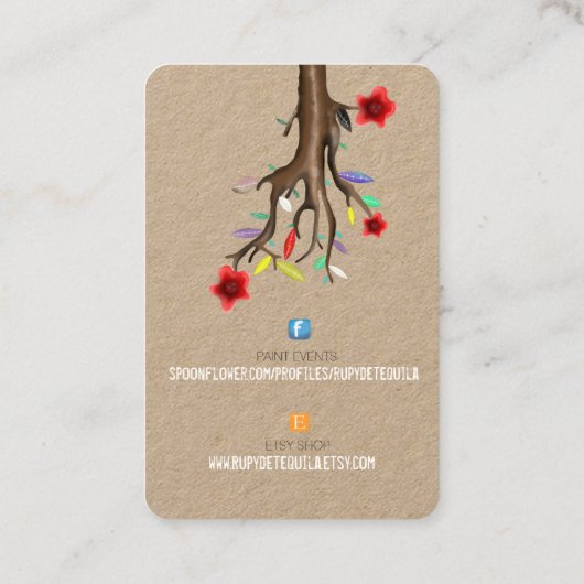 CARTE DE VISITE LOGO TREE FACEBOOK ET ETSY ARTISAN (Dos)